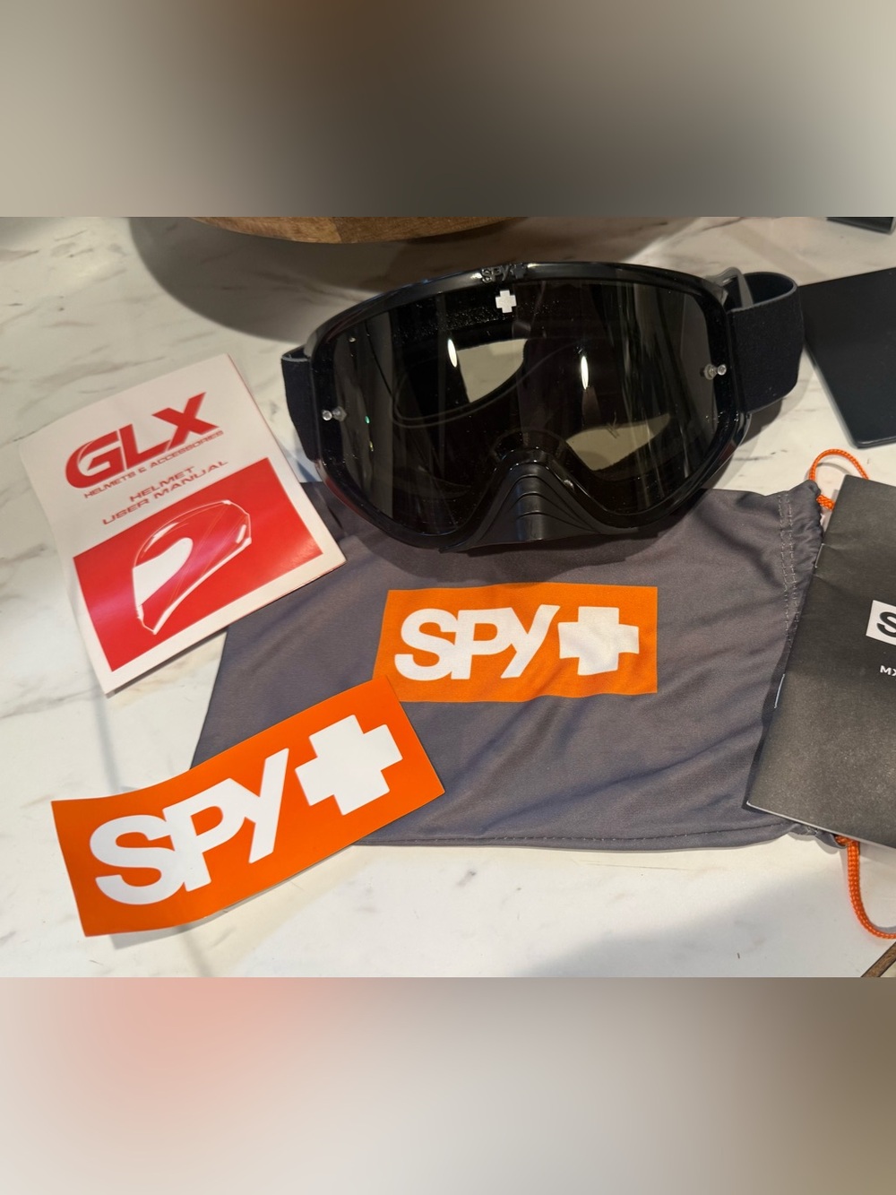 SPY+ MX Goggles
SPY+ motocross/off-road goggles with dark tinted lens.